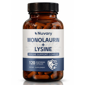 Flacon de capsules Nuvary de monolaurine et lysine, 120 unités