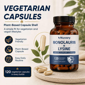 Flacon de capsules Nuvary sur une table