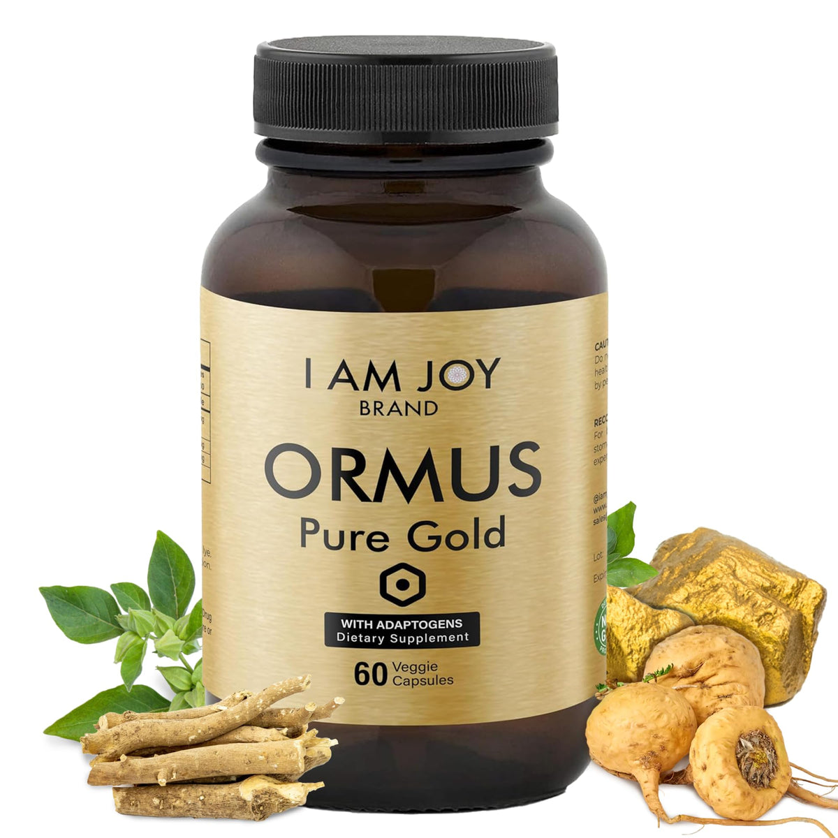 Flacon de capsules Ormus Gold I Am Joy avec 60 capsules vegan