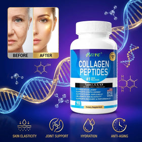 Flacon de capsules PJRYC Multi Collagen Peptides avec étiquette