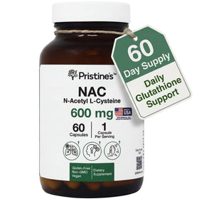 Flacon de capsules PRISTINE'S NAC 600mg vue de face
