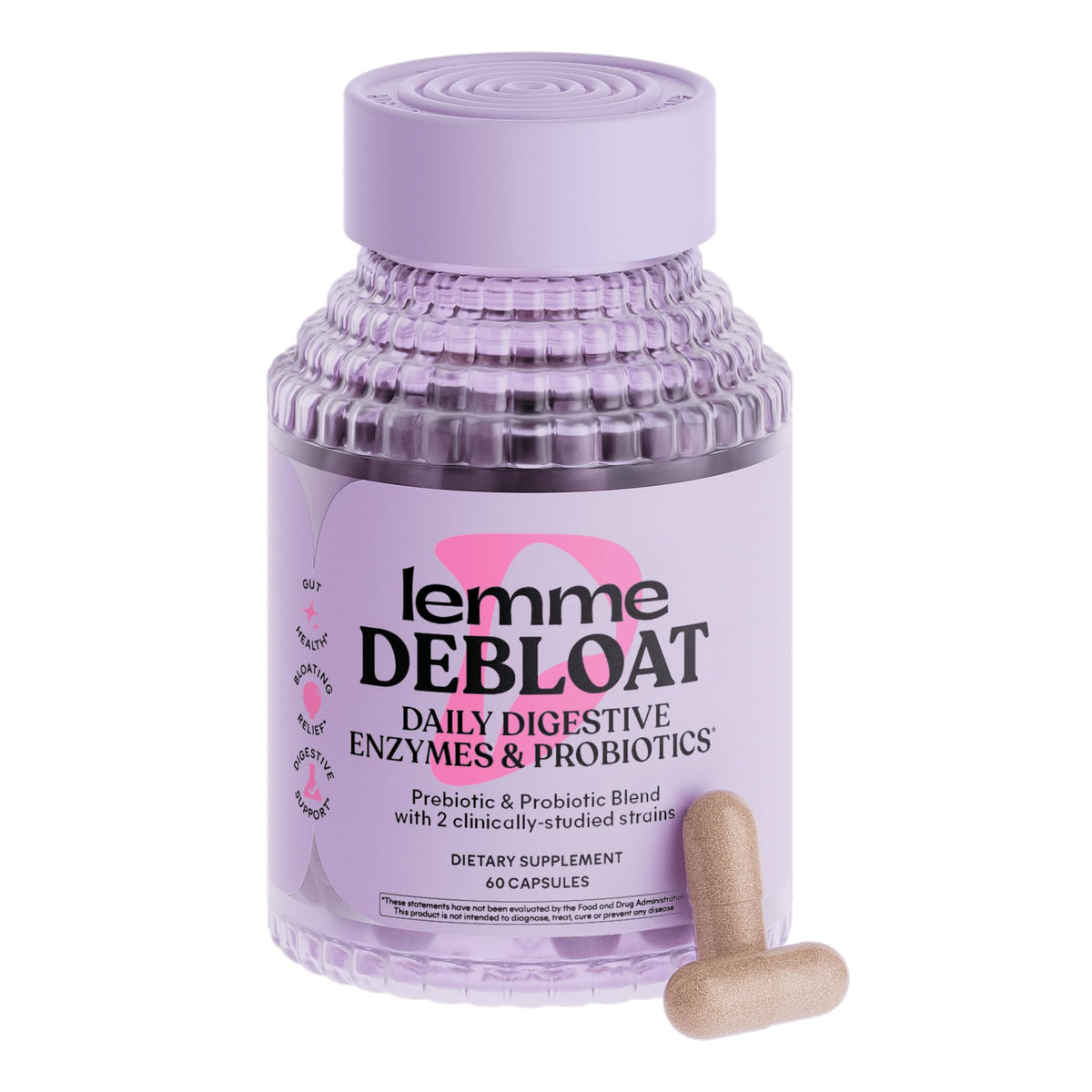 Flacon de capsules probiotiques Lemme vue de face