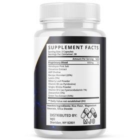 Flacon de Capsules Quiet Nerves MJO avec un fond naturel