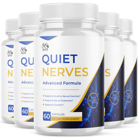 Flacon de Capsules Quiet Nerves MJO vue de face avec étiquette bien lisible