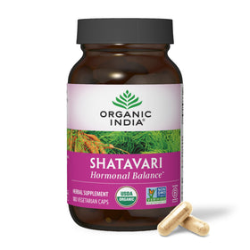 Flacon de capsules Shatavari ORGANIC INDIA vue de face