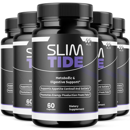 Flacon de capsules SlimTide MJO devant sur fond blanc