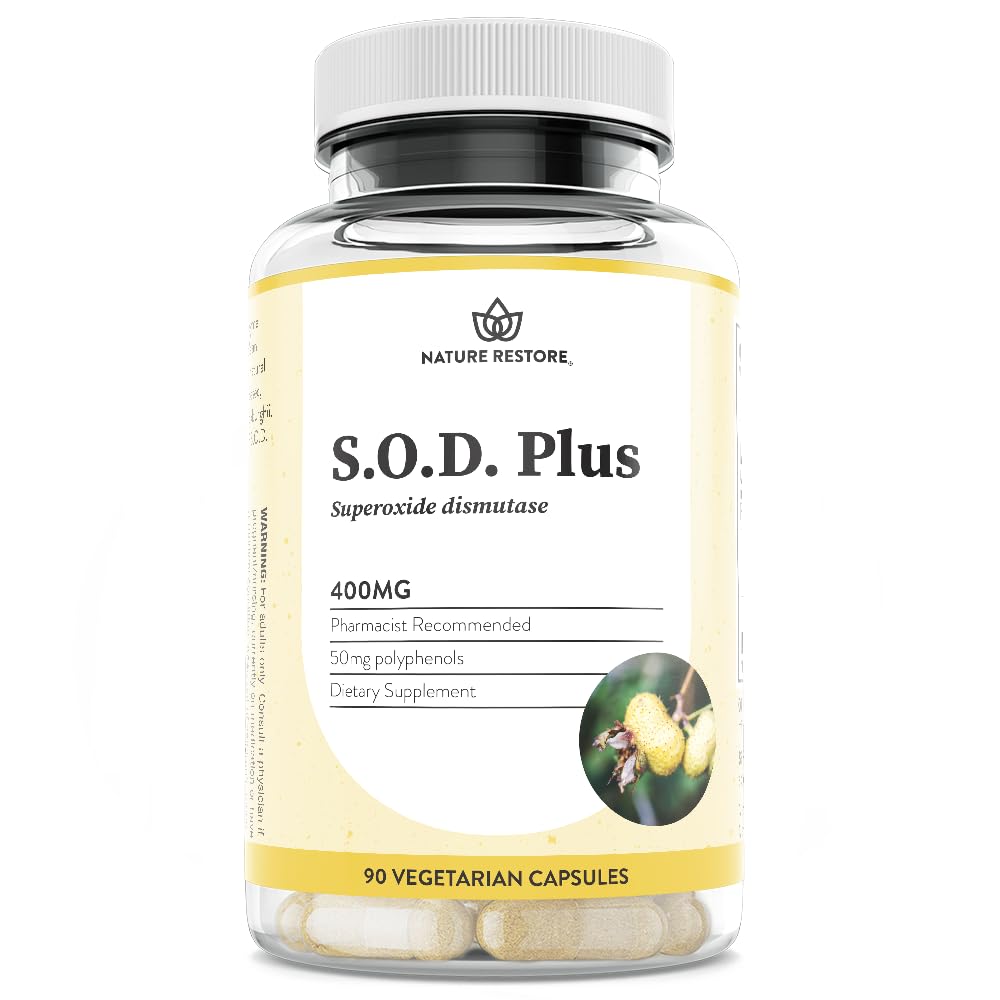 Flacon de capsules SOD Vegan Nature Restore 90 unités