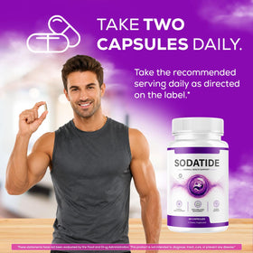 Flacon de capsules Sodatide OVICIA avec étiquette visible