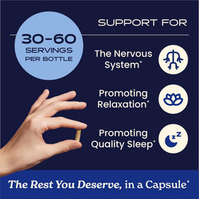 Flacon de capsules Sommeil Apaisant Herb Pharm avec étiquette