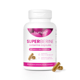 Flacon de capsules SuperBerine HumanN 550mg de berberine, 30 capsules