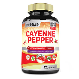 Flacon de capsules Tenmido Cayenne 120 capsules vue de face