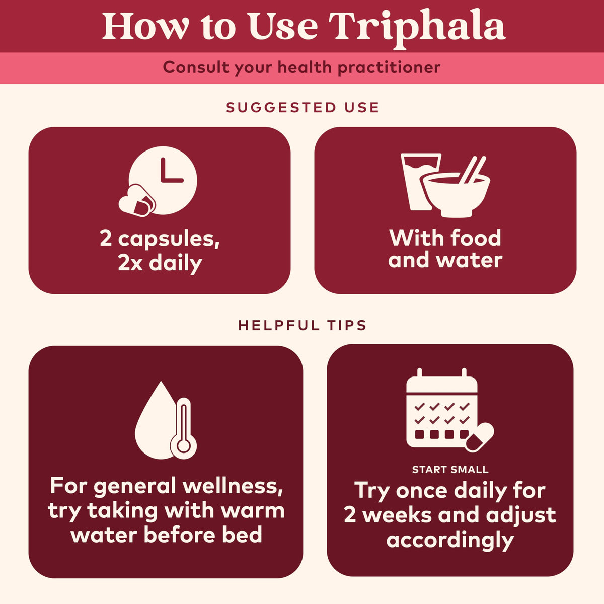 Flacon de capsules Triphala Bio ORGANIC INDIA sur fond blanc