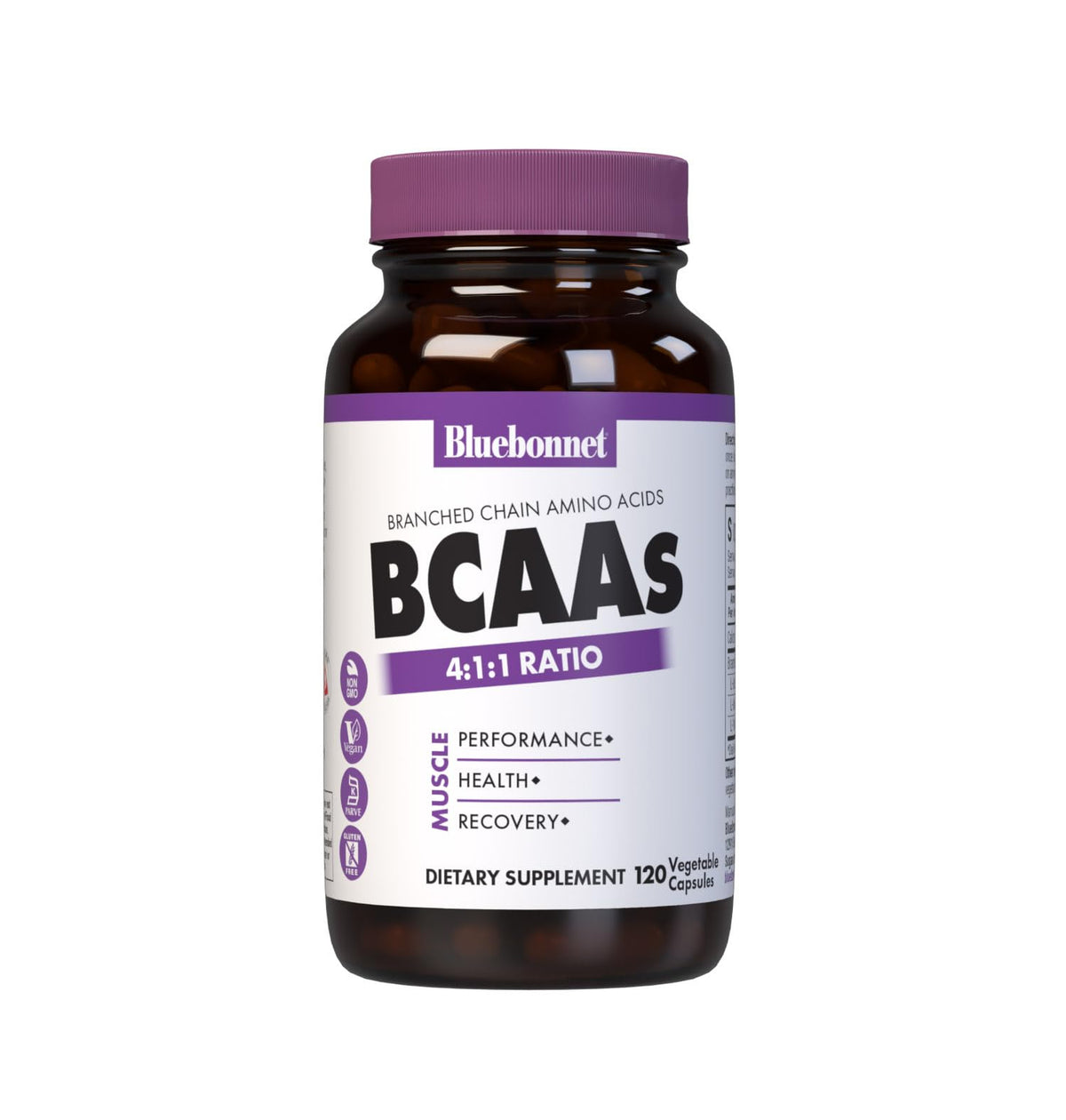 Flacon de capsules végétales BlueBonnet BCAA 4:1:1