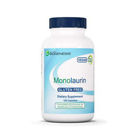 Flacon de capsules végétales Monolaurin Nutra BioGenesis vue de face