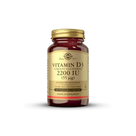 Flacon de capsules végétales Solgar Vitamine D3 55 mcg