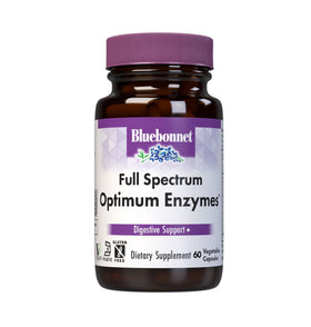 Flacon de capsules végétariennes d'enzymes optimum BlueBonnet, 60 comprimés