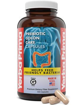 Flacon de capsules Yerba Prima Soins du Colon 400 caps