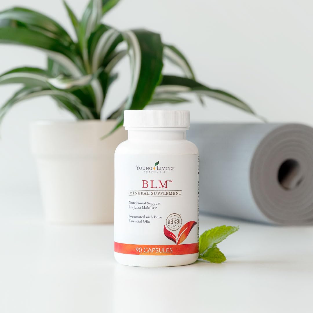 Flacon de capsules Young Living BLM avec étiquette