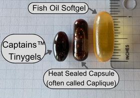 Flacon de Captains Krill Oil 1000mg avec gouttes visibles