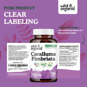 Flacon de Caralluma Wild & Organic sur fond neutre