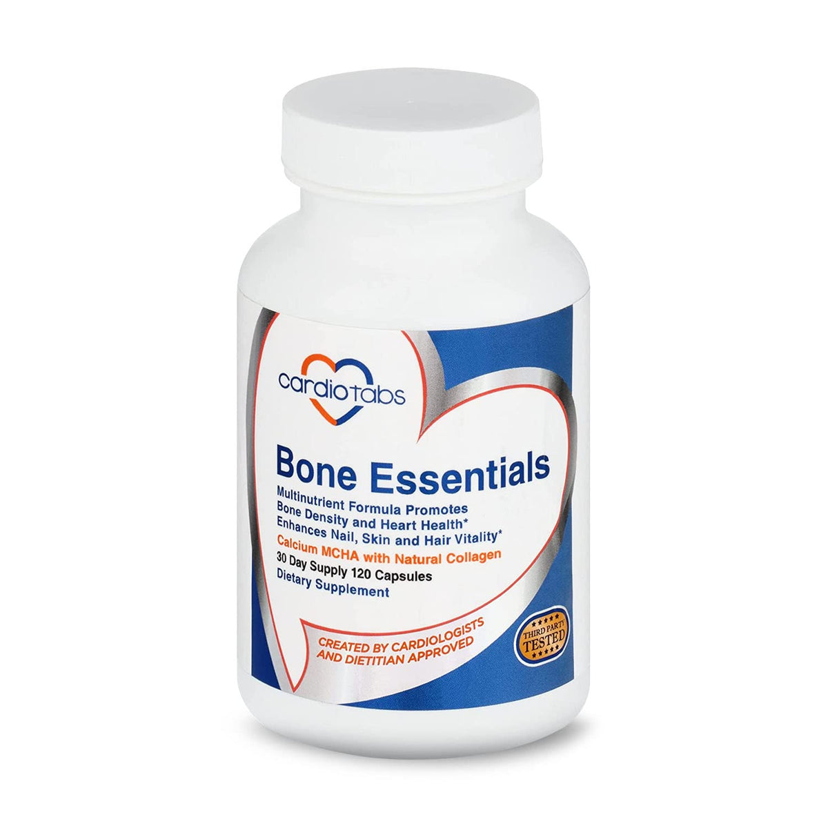 Flacon de CardioTabs Calcium MCHA & Collagène 120 capsules