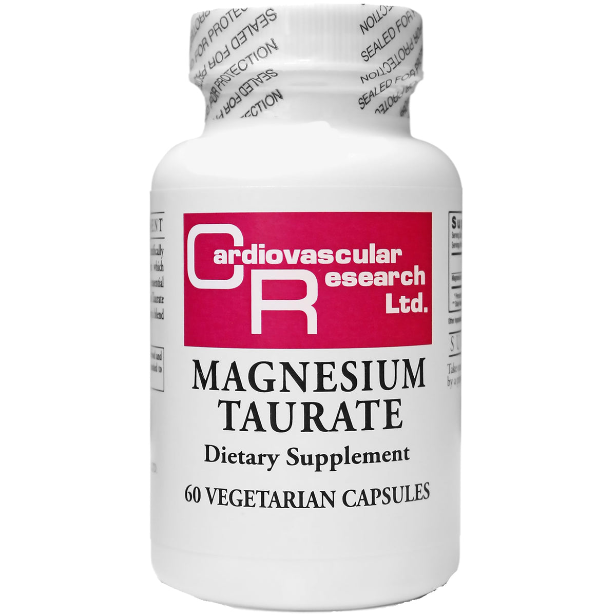 Flacon de Cardiovascular Research Magnésium Taurate 125 mg - 60 capsules