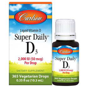 Flacon de Carlson Super Daily D3 avec gouttes de vitamine D3