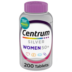 Flacon de Centrum Multivitamines Femme 50 Plus 200 comprimés vue de face