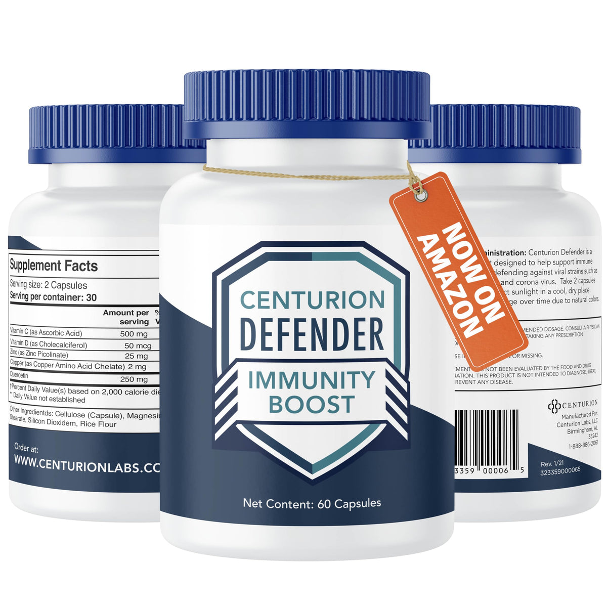 Flacon de Centurion Health Defender 60 capsules vue de face