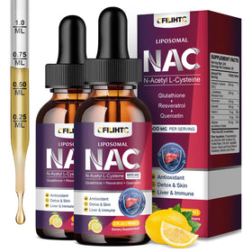 Flacon de CFILIHTC NAC liquide 600mg au citron vue de face