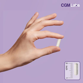 Flacon de CGMLABS Glycinate de Magnésium ouvert avec capsules