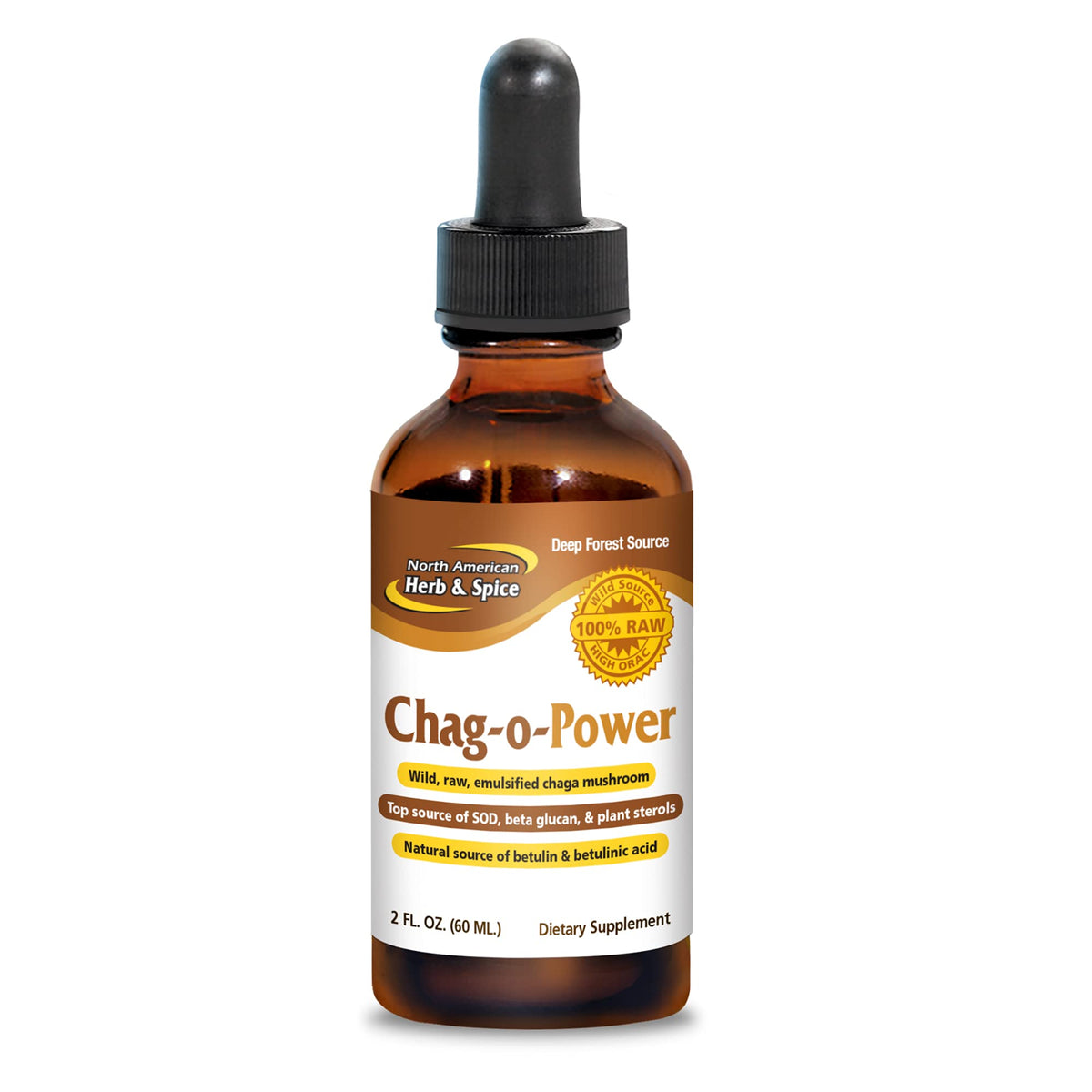 Flacon de Chag-o-Power 60 ml avec étiquette visible