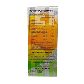 Flacon de Cherifer Sirop Forte sur une table en bois