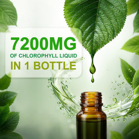 Flacon de chlorophylle LOVITA avec étiquette et dosage