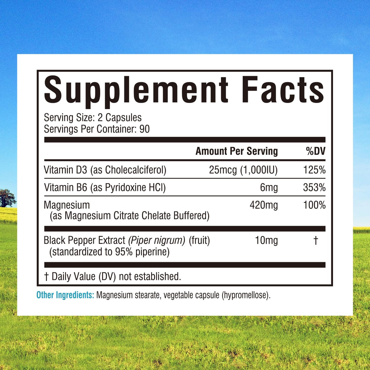 Flacon de citrate de magnésium Innate Vitality avec étiquette