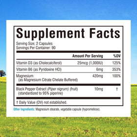 Flacon de citrate de magnésium Innate Vitality avec étiquette