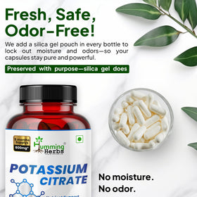 Flacon de citrate de potassium Humming Herbs avec capsules
