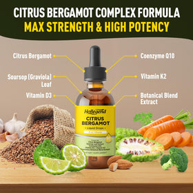 Flacon de Citrus Bergamot HOLLEGEND sur fond blanc