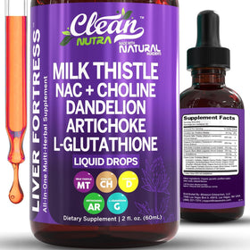 Flacon de Clean Nutraceuticals Chardon-Marie 1000mg Liquide avec goutteur