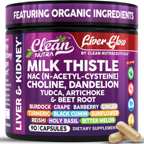 Flacon de Clean Nutraceuticals Chardon-Marie 90 capsules végétales