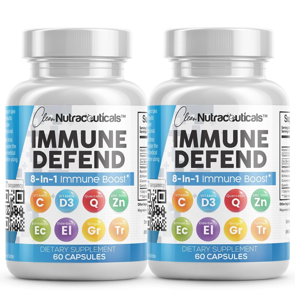 Flacon de Clean Nutraceuticals Complément Alimentaire 8 en 1 avec capsules