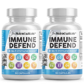 Flacon de Clean Nutraceuticals Complément Alimentaire 8 en 1 avec capsules