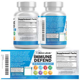 Flacon de Clean Nutraceuticals Complément Alimentaire 8 en 1 ouvert avec capsules
