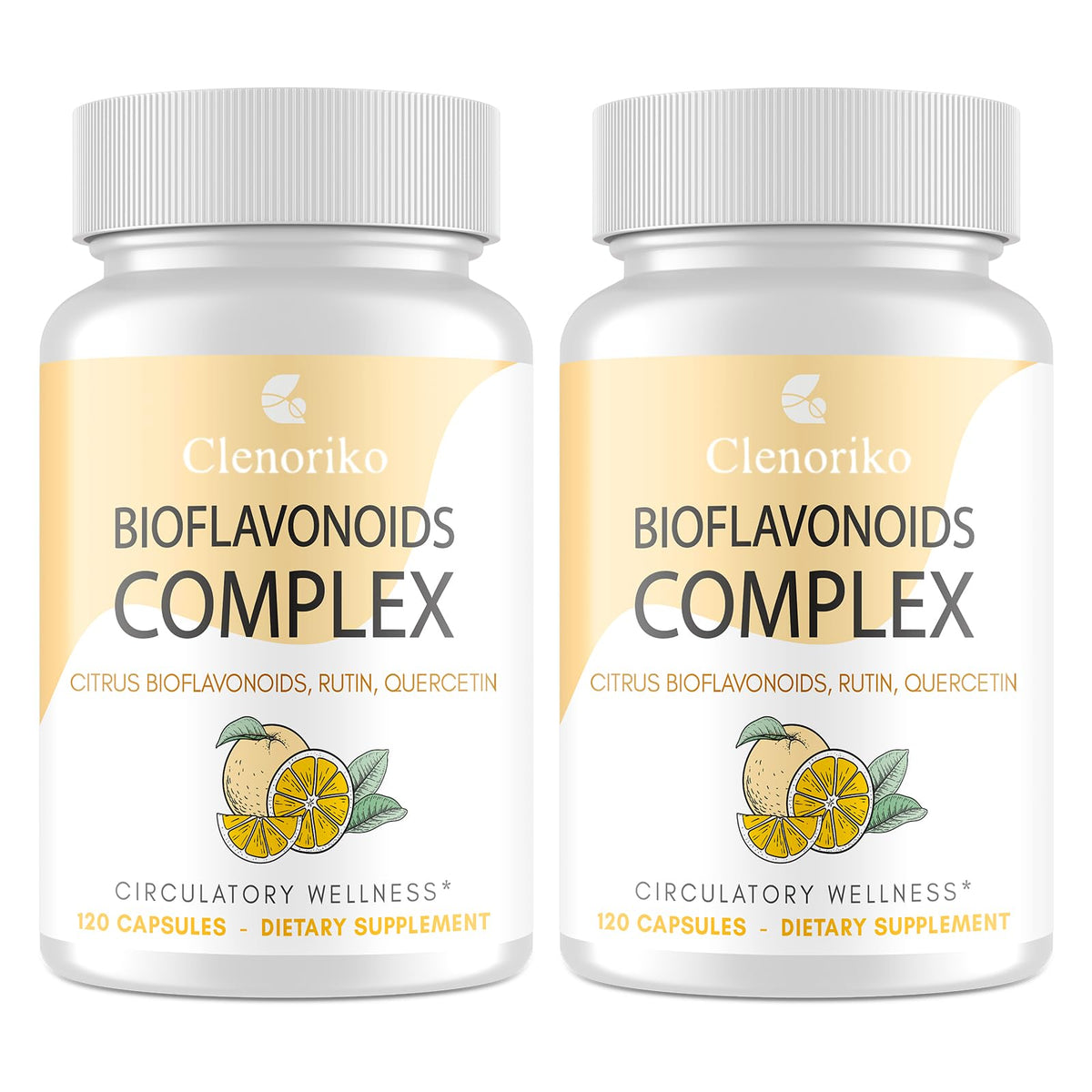 Flacon de Clenoriko Bioflavonoïdes 1000mg avec capsules visibles