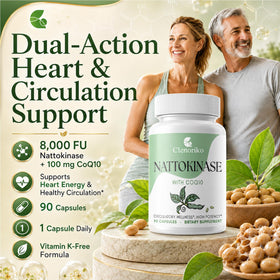 Flacon de Clenoriko Nattokinase 8000 FU avec 180 gélules