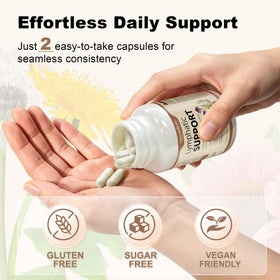 Flacon de CleverasHealth Drainage Lymphatique ouvert avec capsules visibles