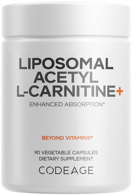 Flacon de Codeage Acétyl-L-Carnitine+ 500mg 90 capsules vue de face