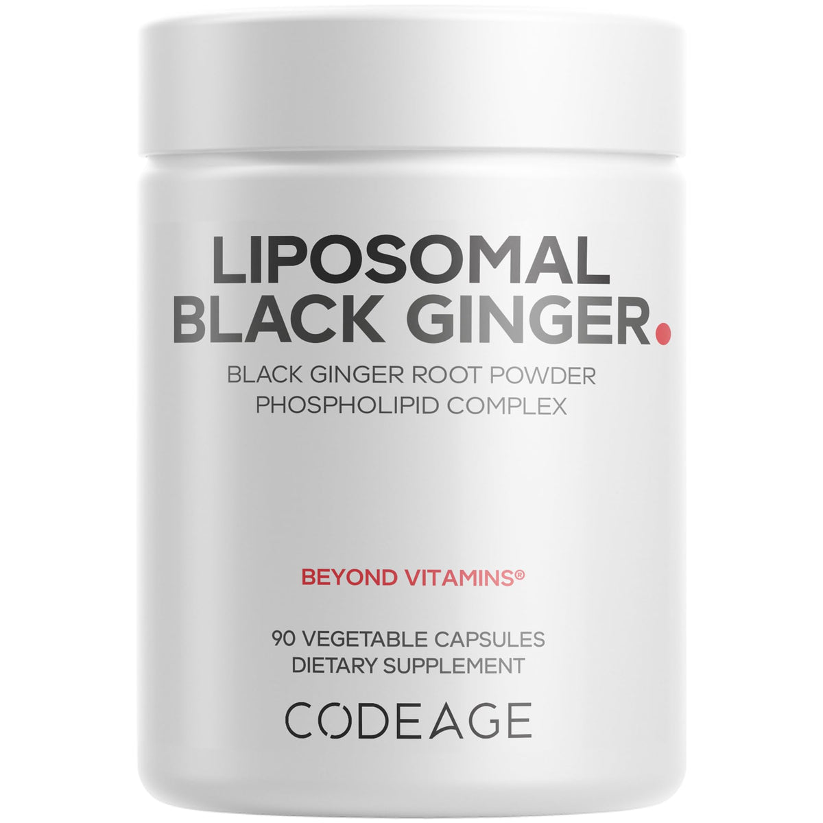 Flacon de Codeage Gingembre Noir 500mg - vue de face