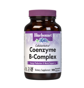 Flacon de Coenzyme B-Complex BlueBonnet 100 gélules végétales vue de face