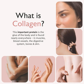Flacon de collagène Alaya Naturals avec des ingrédients visibles